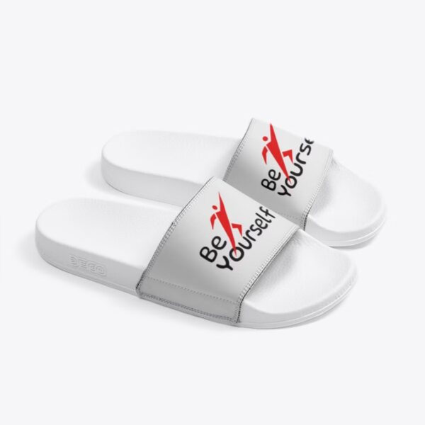 Be Yourself - white slides footwear